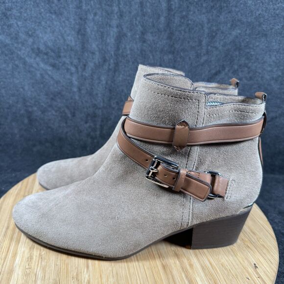 Women Coach Pauline Tan Suede Ankle Boots Booties Size‎ 8 B - Picture 3 of 8